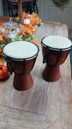 Vintage pair djembe hand - , drums