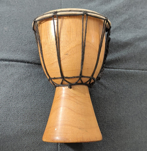 Hand carved wooden djembe - wooden, drum