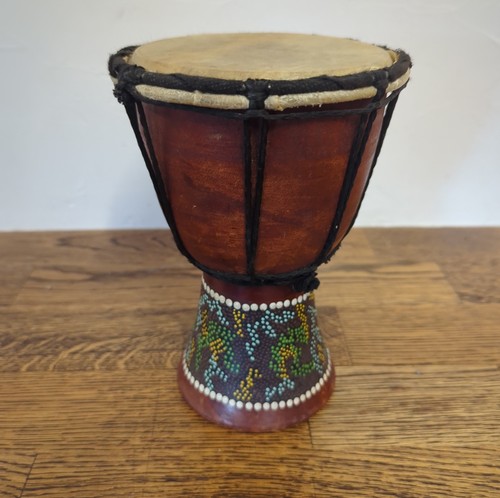 Handmade wooden djembe drum - handmade,