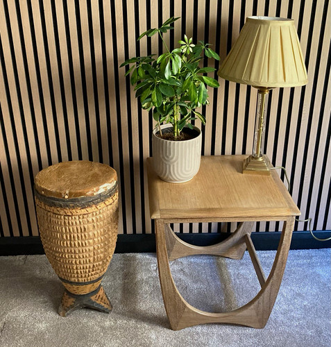 Vintage carved wooden djembe - vintage,