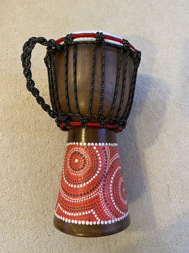 African tribal wooden djembe - tribal,