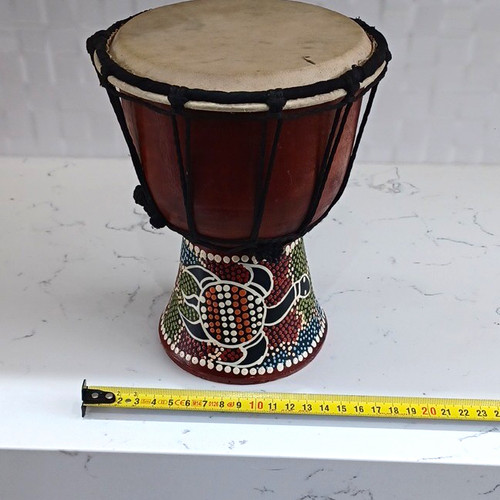 Wooden djembe hand drum - hand,