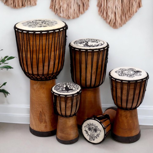 Mandala wide top djembe drum - mandala,