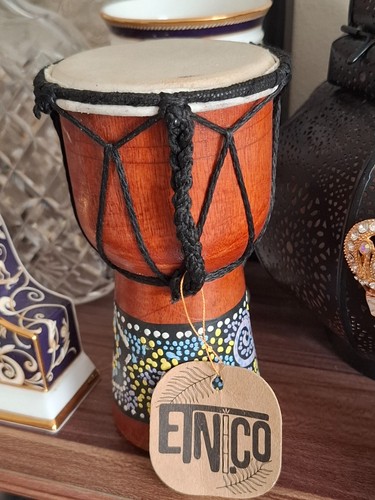 Djembe drum hand painted - drum,