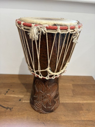 Vintage djembe carved - vintage,