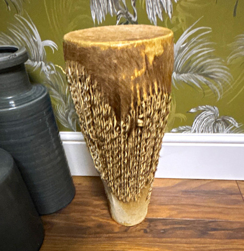 Wooden djembe hand drum - wooden,