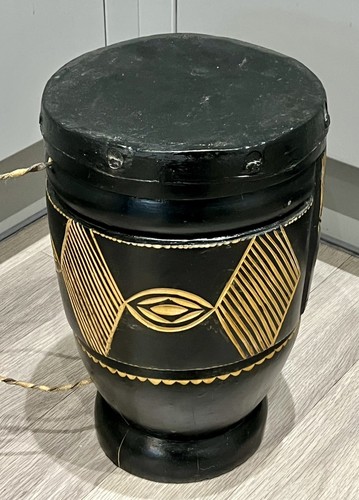 Vintage african tribal drum - african,
