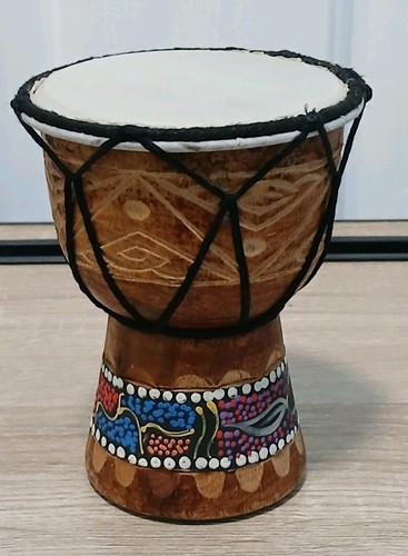 Wooden djembe drum - wooden,