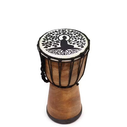 Buddha wide top djembe - buddha,