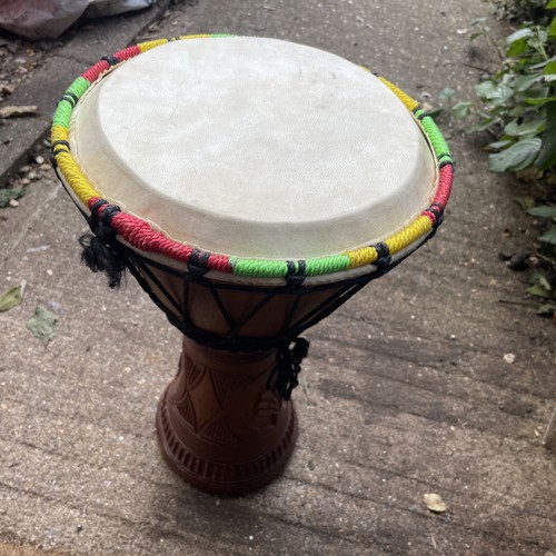 Vintage african djembe drum - african,
