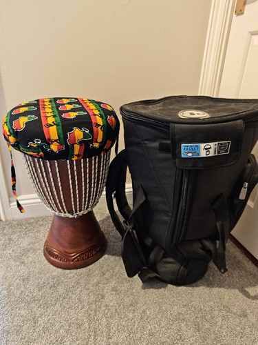 10in wood djembe with - djembe,