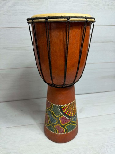 Hand carved wooden djembe - hand,